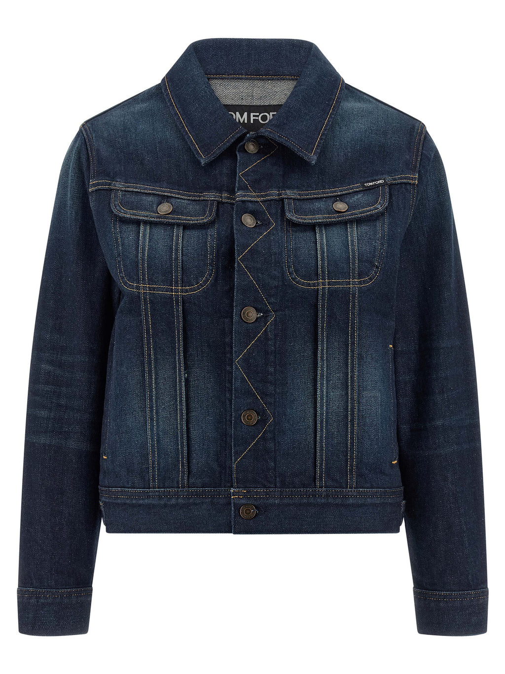 Blaue Jeansjacke aus Baumwolle