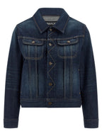 Blaue Jeansjacke aus Baumwolle
