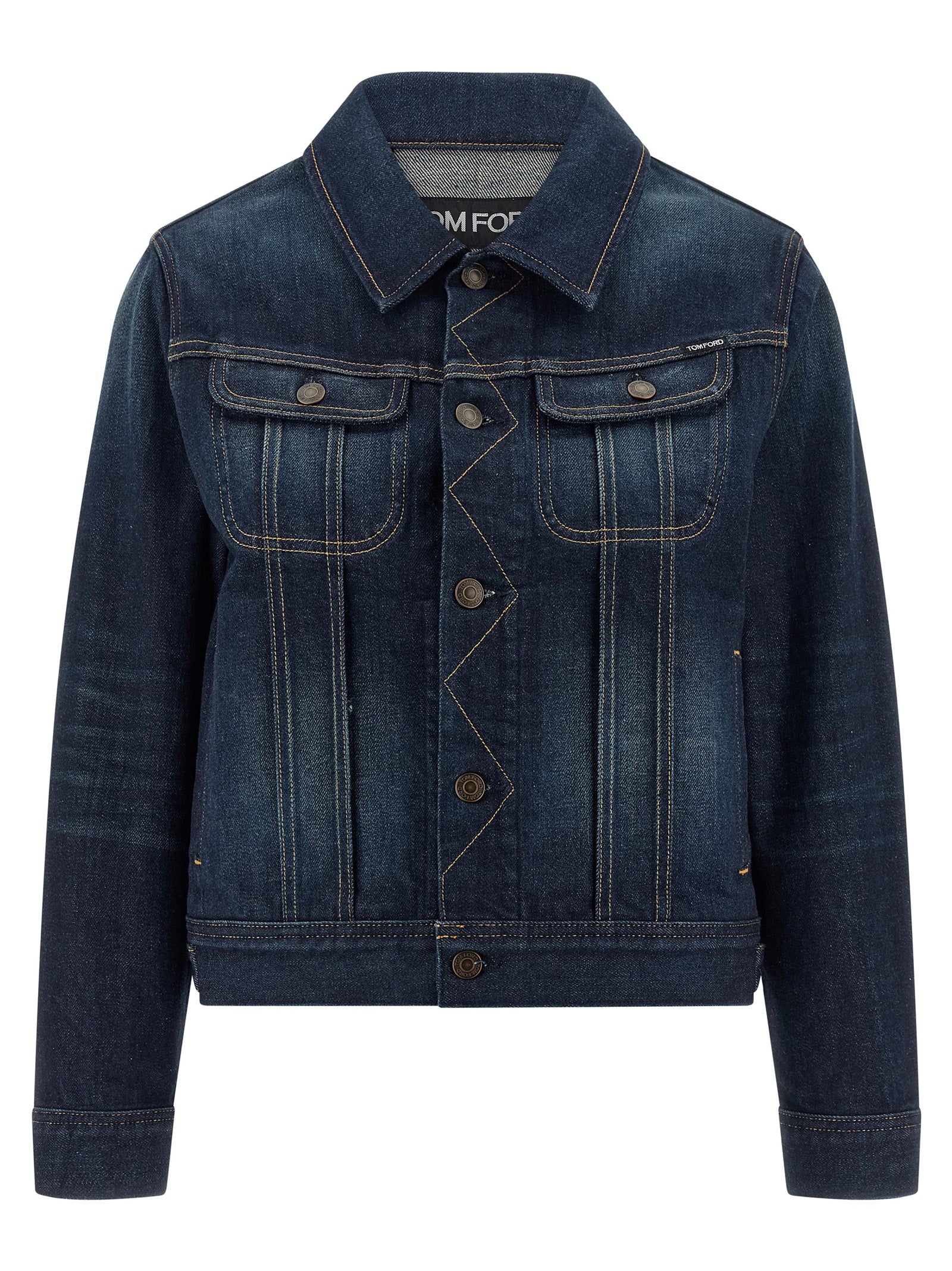 Blaue Jeansjacke aus Baumwolle