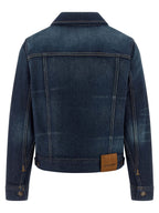 Blaue Jeansjacke aus Baumwolle