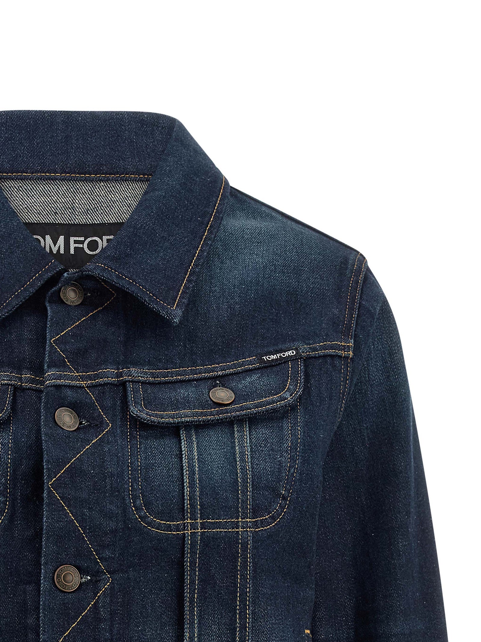 Blaue Jeansjacke aus Baumwolle