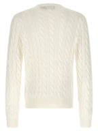 Weißer Strickcardigan aus Baumwolle