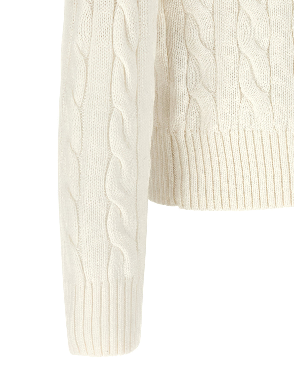 Weißer Strickcardigan aus Baumwolle