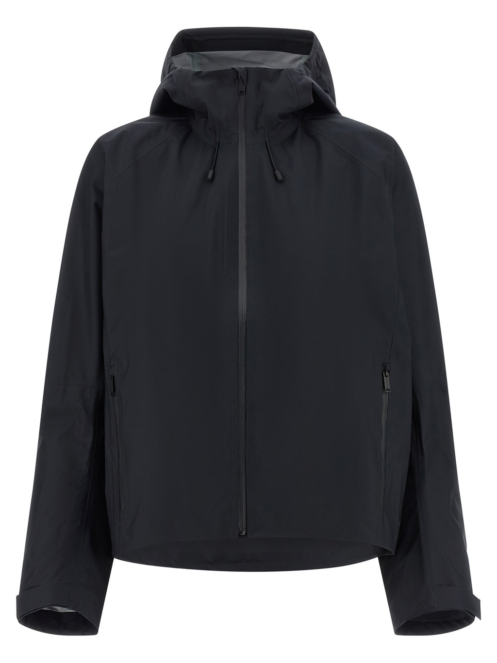 Schwarze Shell-Jacke aus Polyester