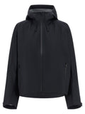 Schwarze Shell-Jacke aus Polyester