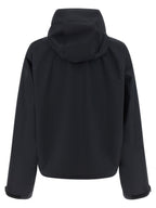 Schwarze Shell-Jacke aus Polyester