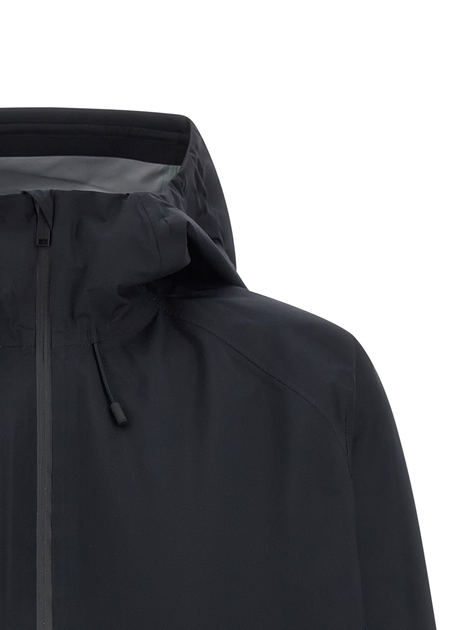 Schwarze Shell-Jacke aus Polyester