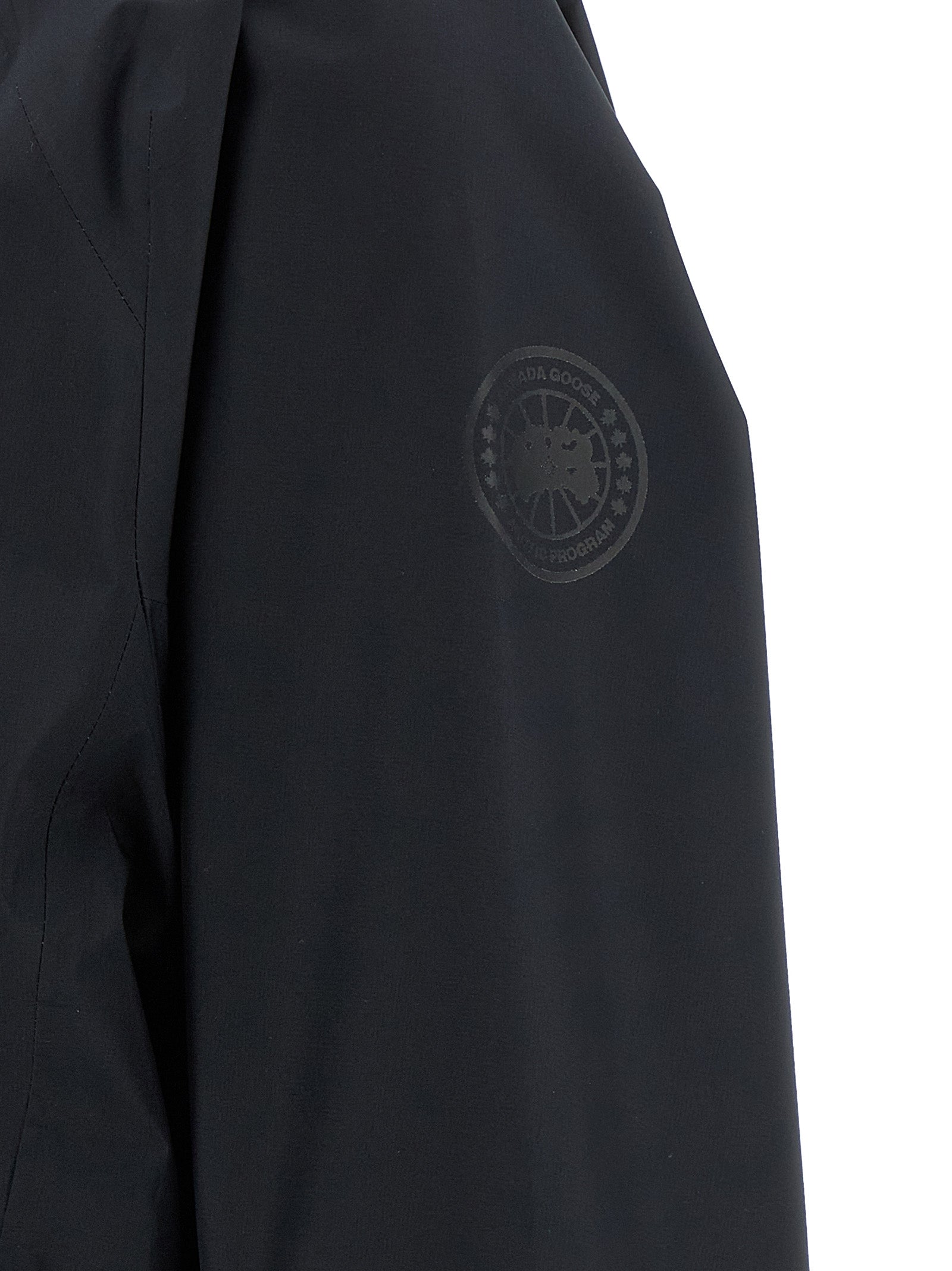 Schwarze Shell-Jacke aus Polyester