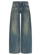Blaue Relaxed-Fit-Jeans aus Baumwolle
