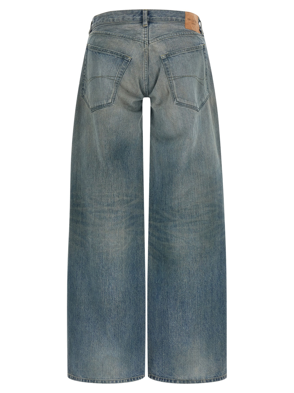 Blaue Relaxed-Fit-Jeans aus Baumwolle