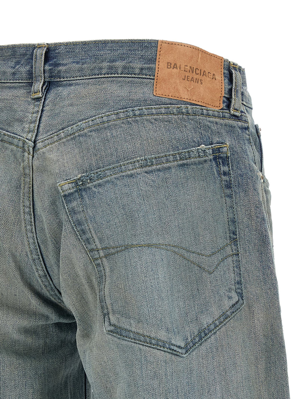 Blaue Relaxed-Fit-Jeans aus Baumwolle