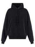 Schwarzer Baumwoll-Hoodie