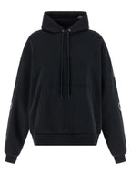 Schwarzer Baumwoll-Hoodie