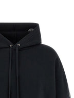 Schwarzer Baumwoll-Hoodie