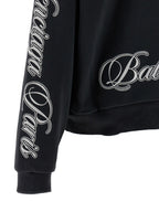Schwarzer Baumwoll-Hoodie
