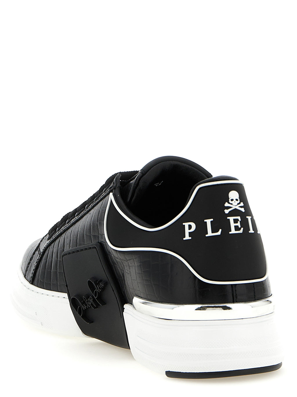 Schwarze Low-Top-Sneaker aus Rindsleder