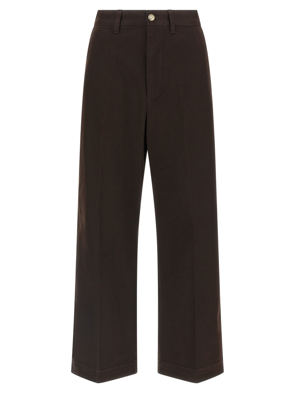 Elegante braune Baumwollhosen für Frauen