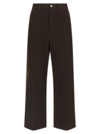 Elegante braune Baumwollhosen für Frauen