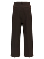 Elegante braune Baumwollhosen für Frauen