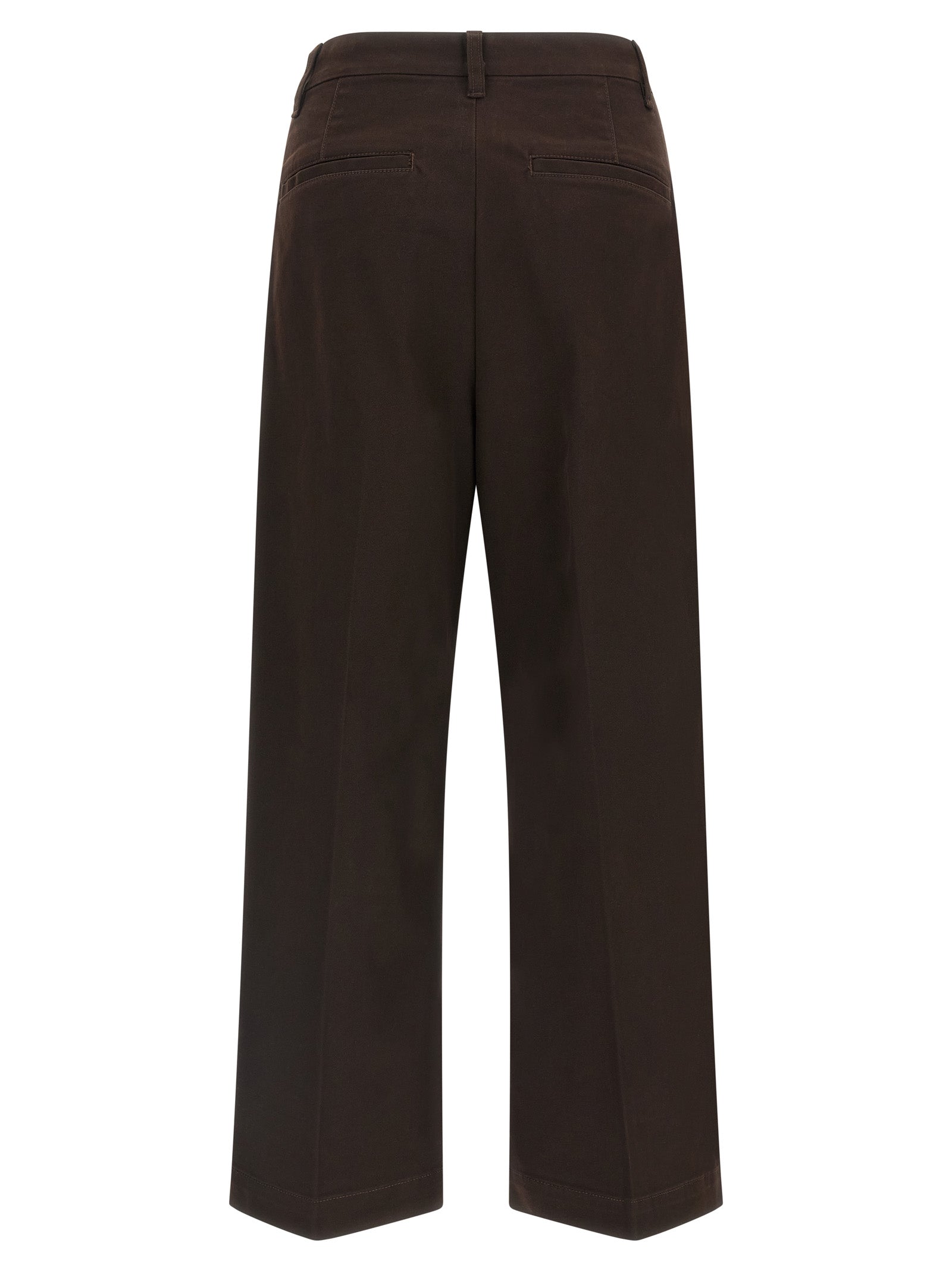 Elegante braune Baumwollhosen für Frauen