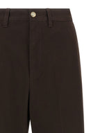Elegante braune Baumwollhosen für Frauen