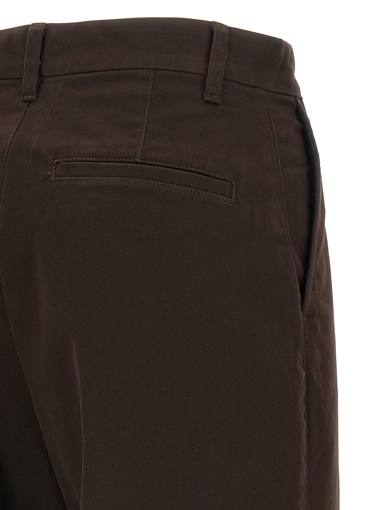 Elegante braune Baumwollhosen für Frauen