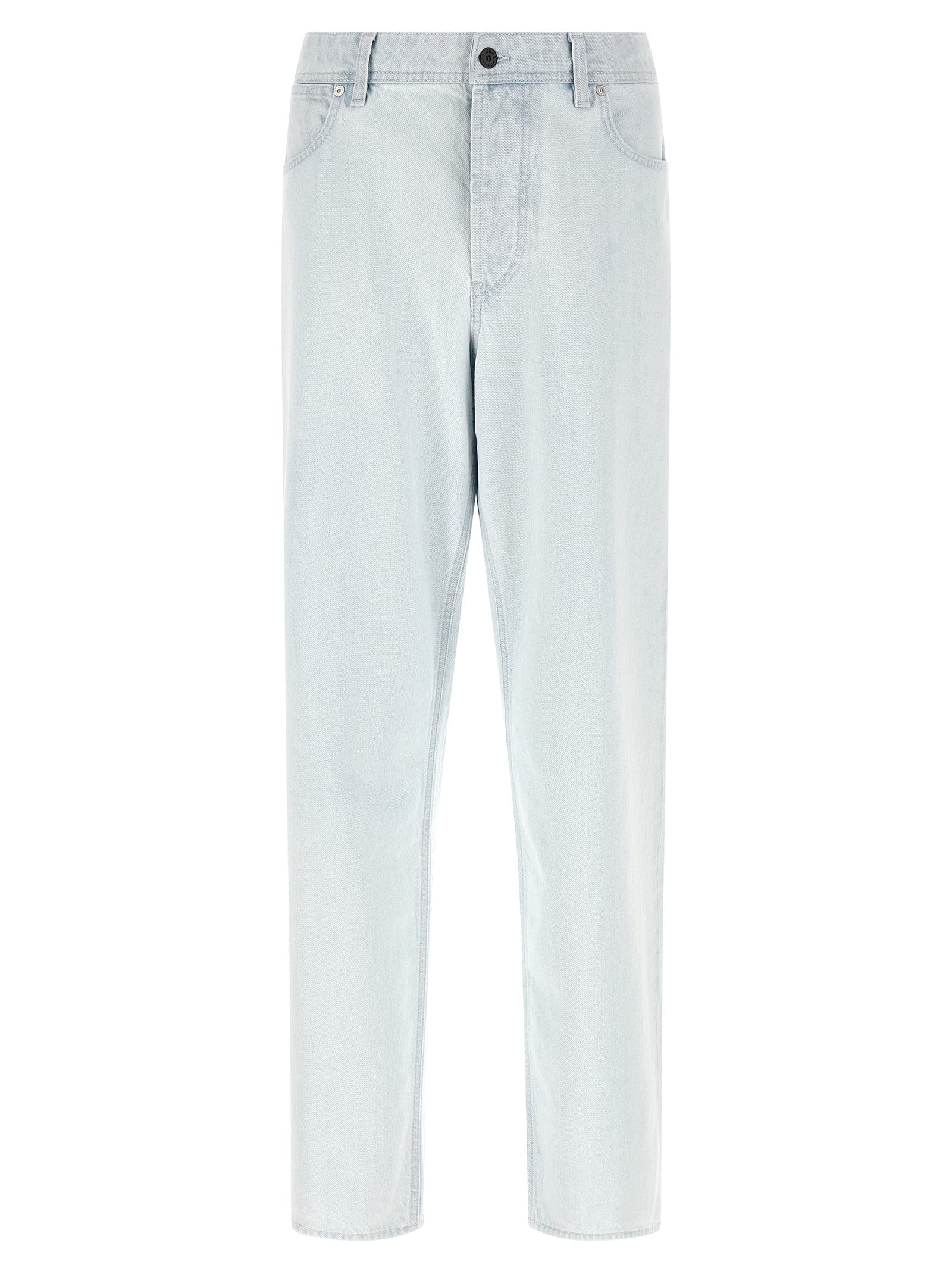 Blaue Jeans aus Baumwolle im geraden Schnitt