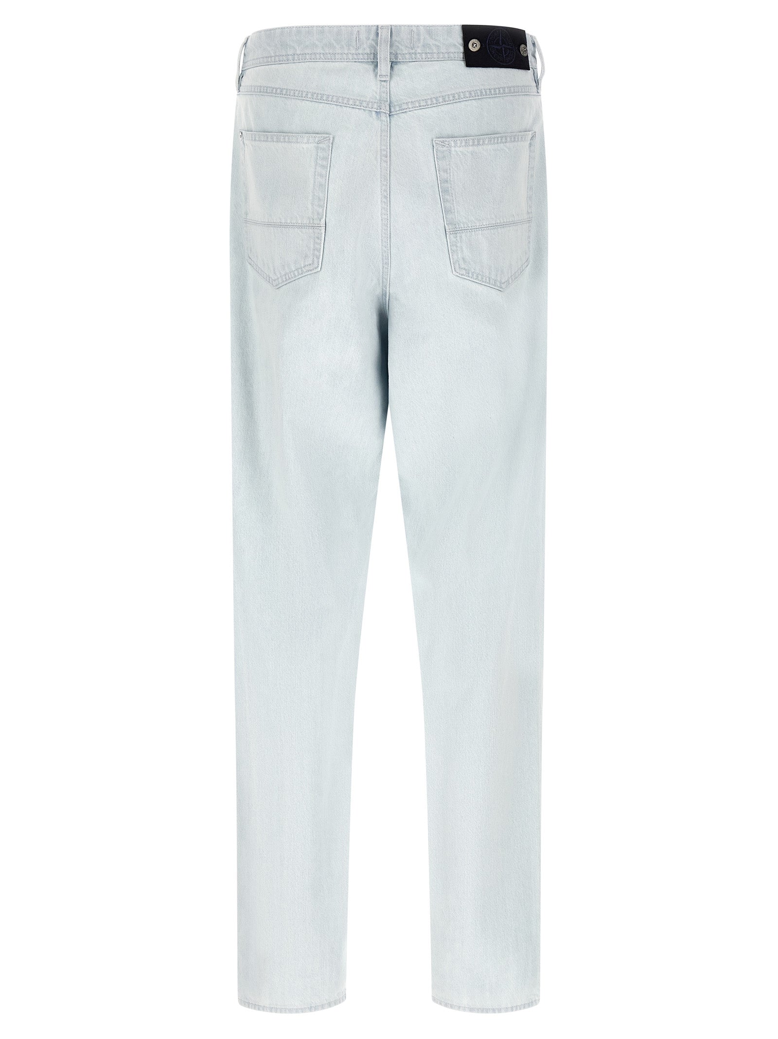 Blaue Jeans aus Baumwolle im geraden Schnitt