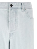 Blaue Jeans aus Baumwolle im geraden Schnitt