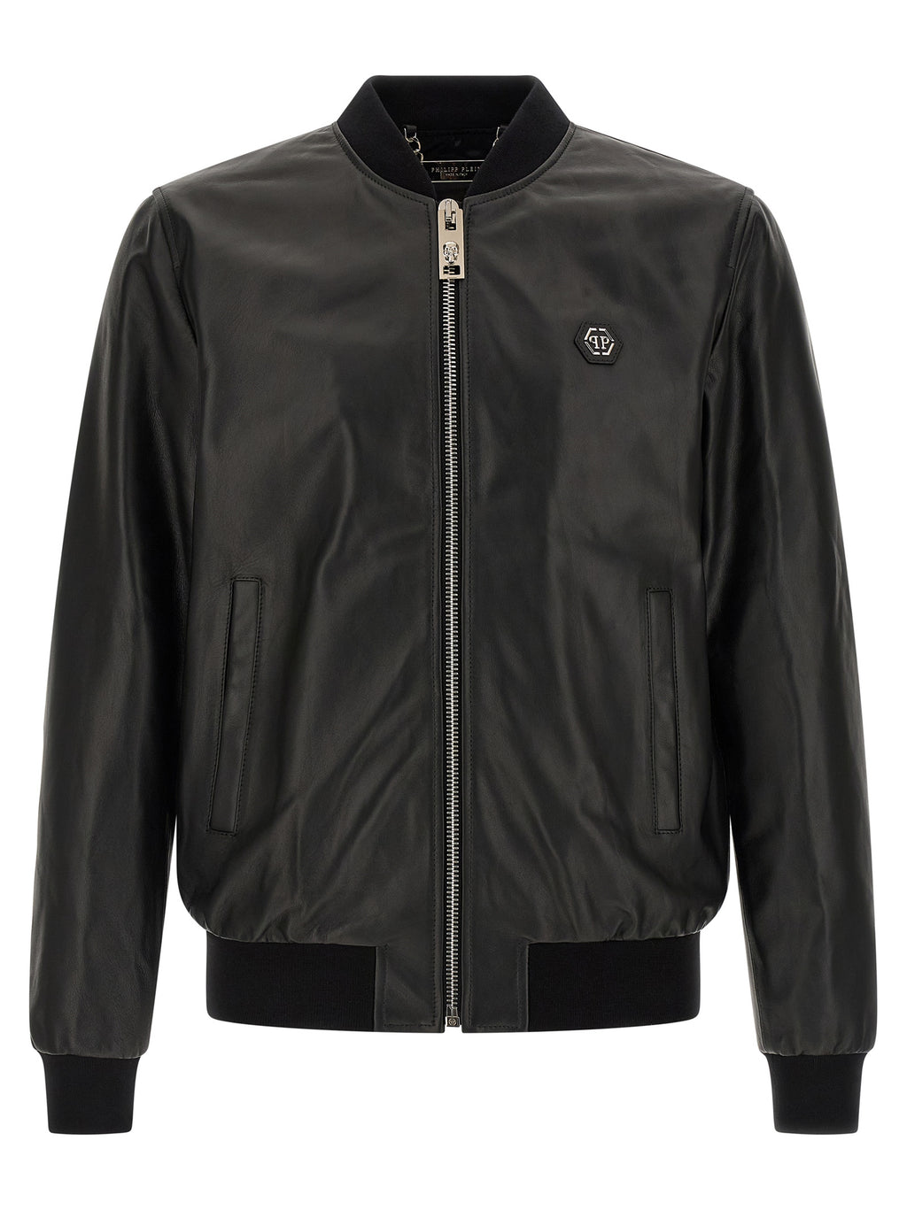 Schwarze Lammlederjacke