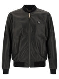 Schwarze Lammlederjacke