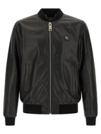 Schwarze Lammlederjacke