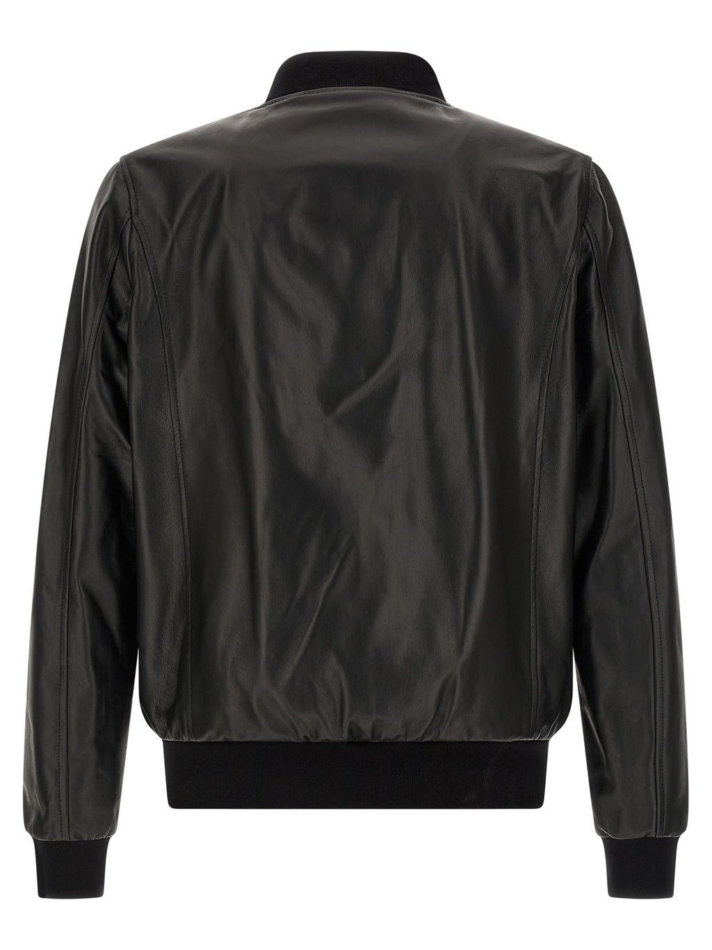 Schwarze Lammlederjacke