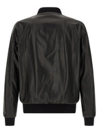 Schwarze Lammlederjacke
