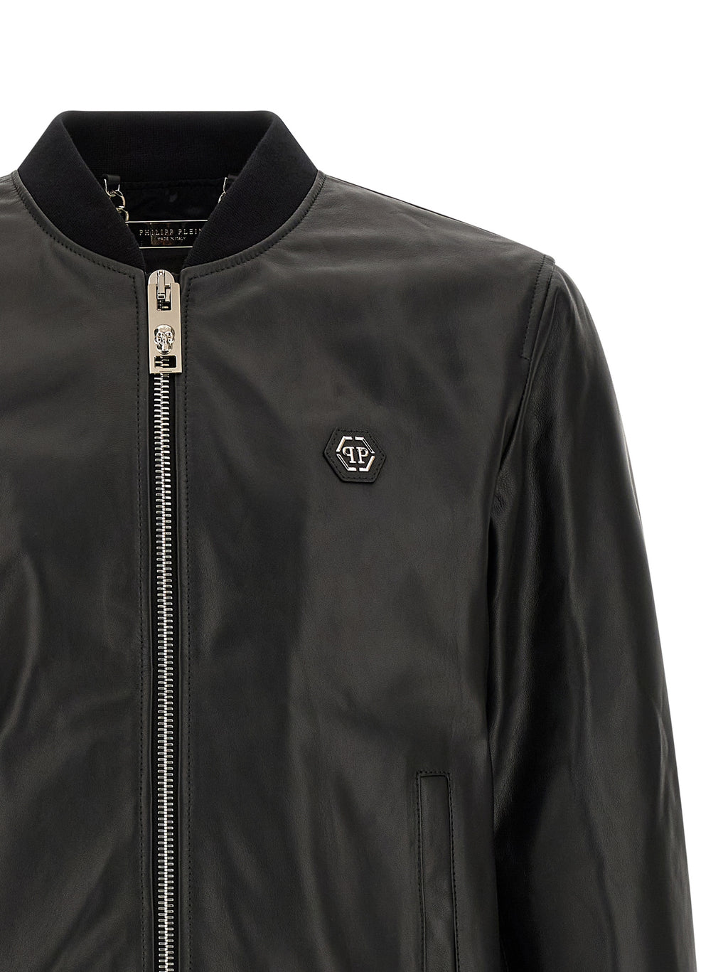 Schwarze Lammlederjacke