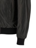 Schwarze Lammlederjacke
