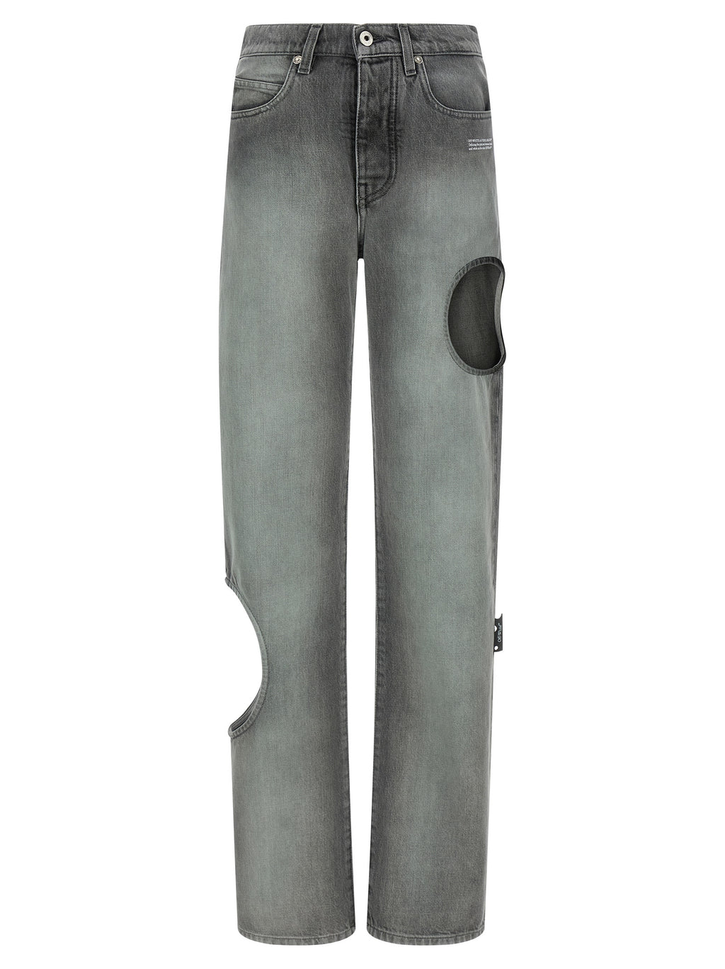 Graue Jeans aus Baumwolle im geraden Schnitt