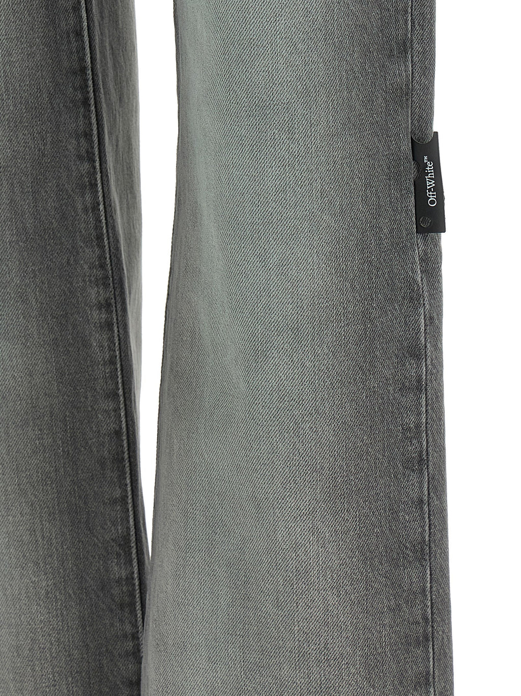 Graue Jeans aus Baumwolle im geraden Schnitt