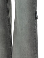 Graue Jeans aus Baumwolle im geraden Schnitt