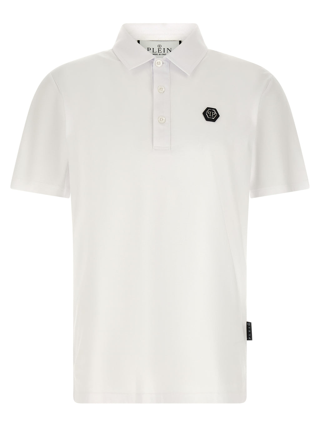 Weißes Poloshirt aus Baumwolle
