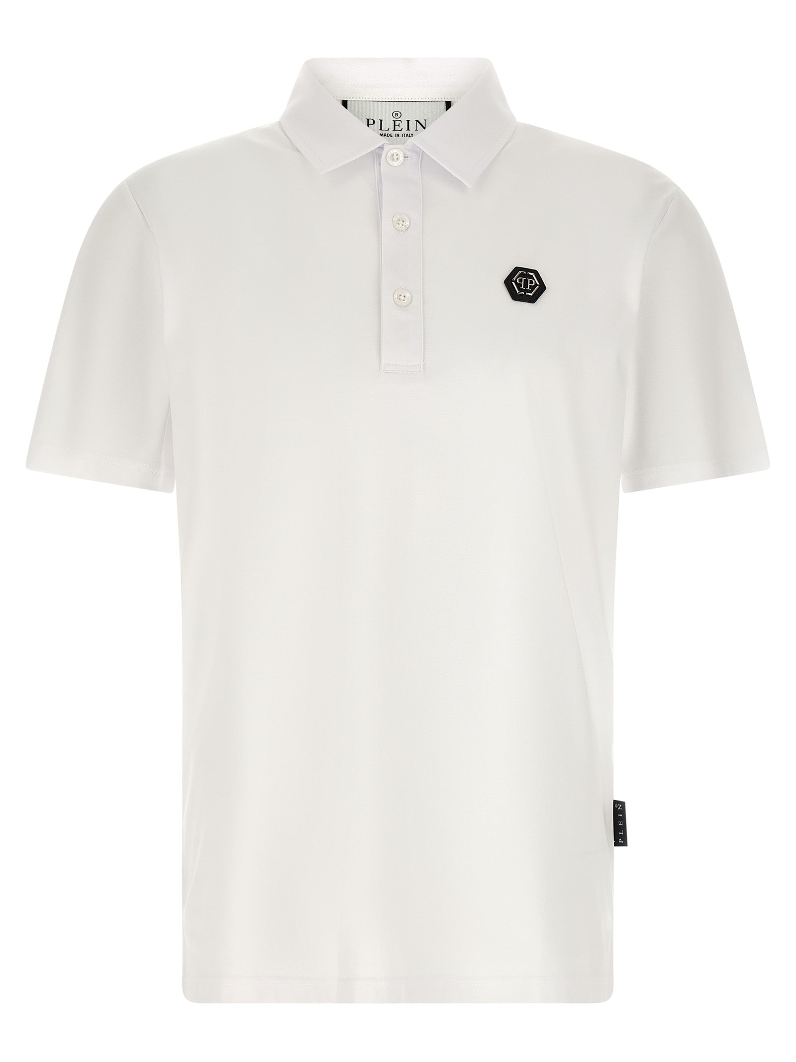 Weißes Poloshirt aus Baumwolle