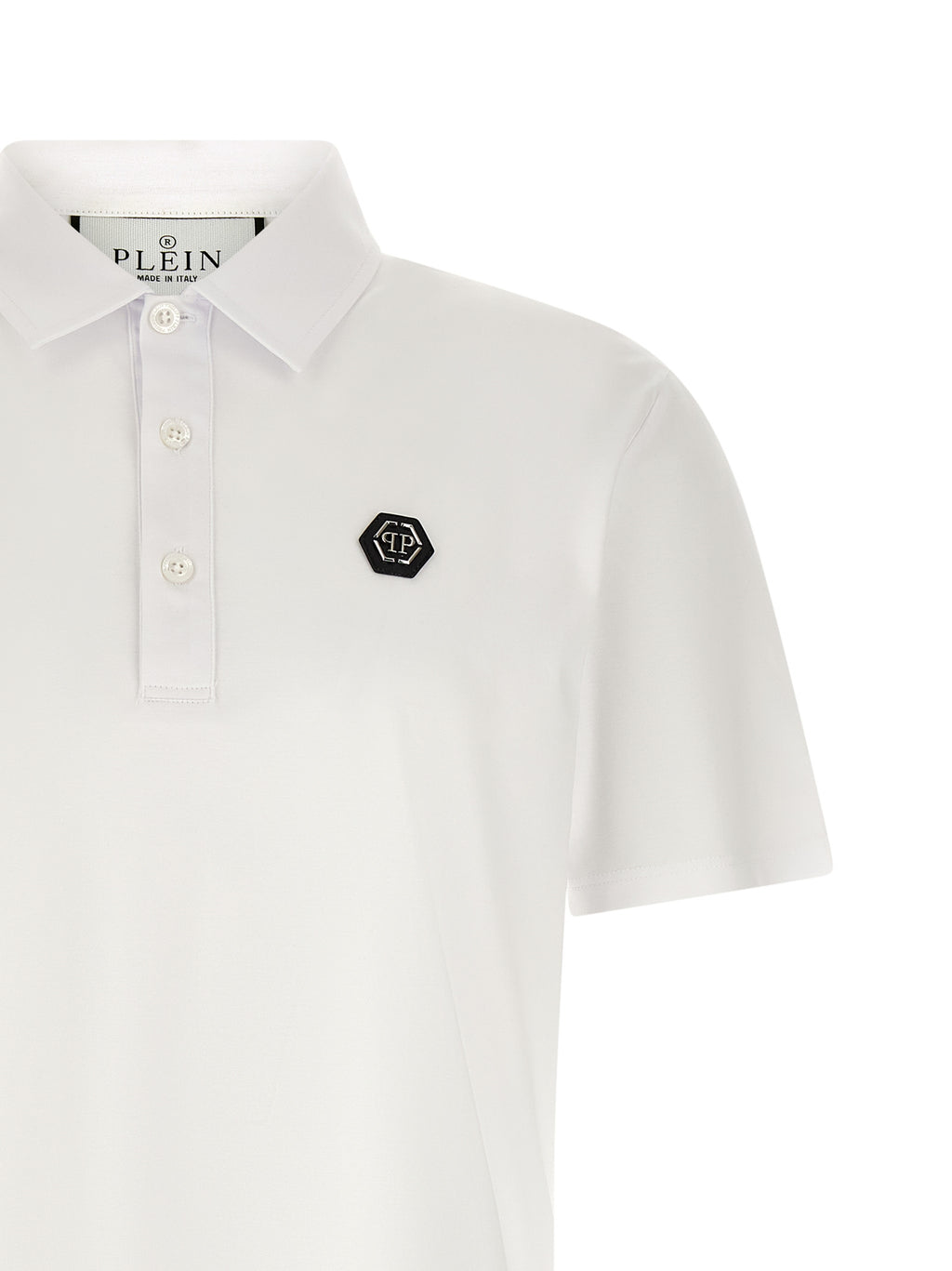 Weißes Poloshirt aus Baumwolle