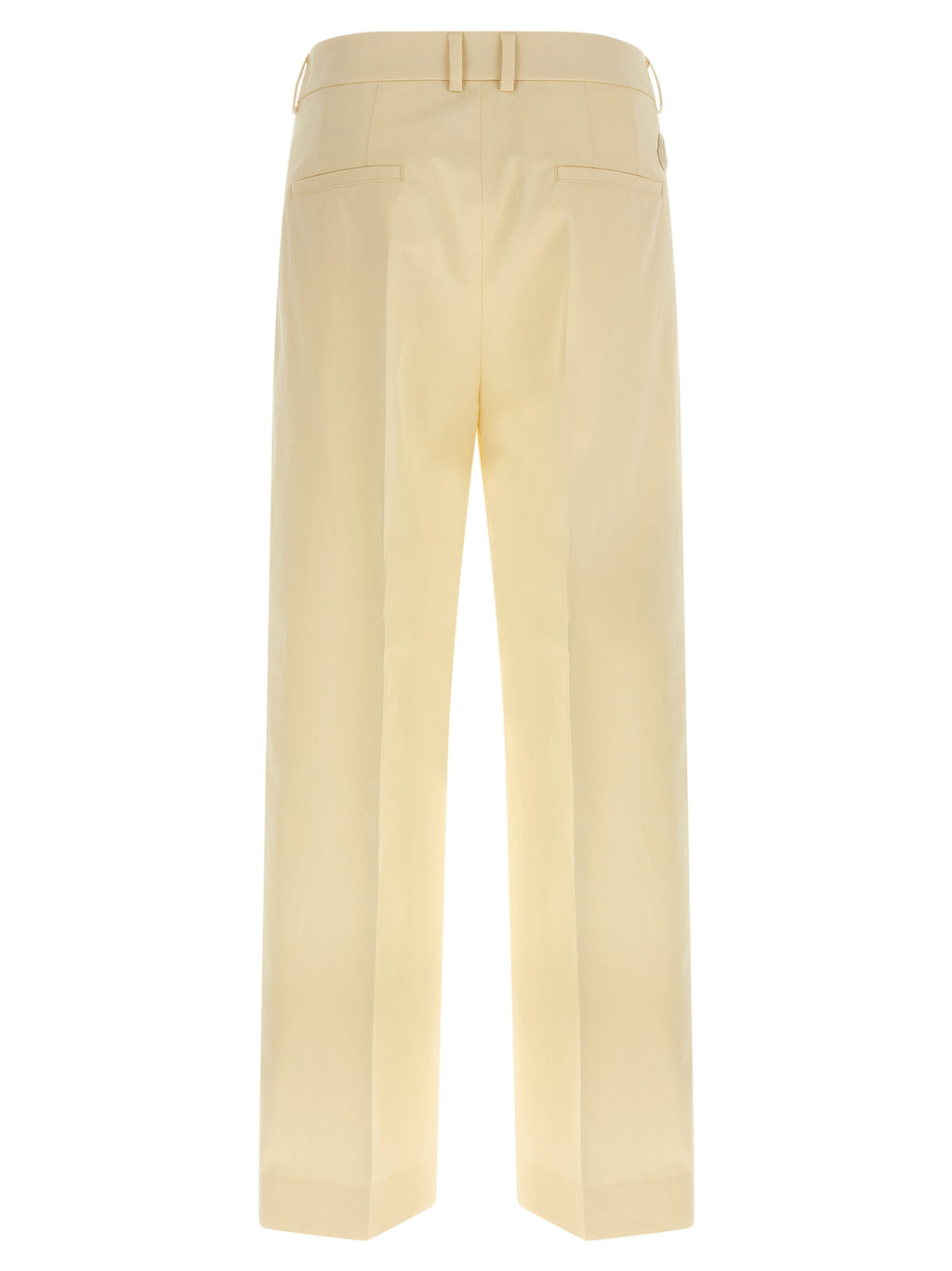 Beige Baumwoll-Anzughose
