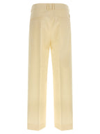 Beige Baumwoll-Anzughose