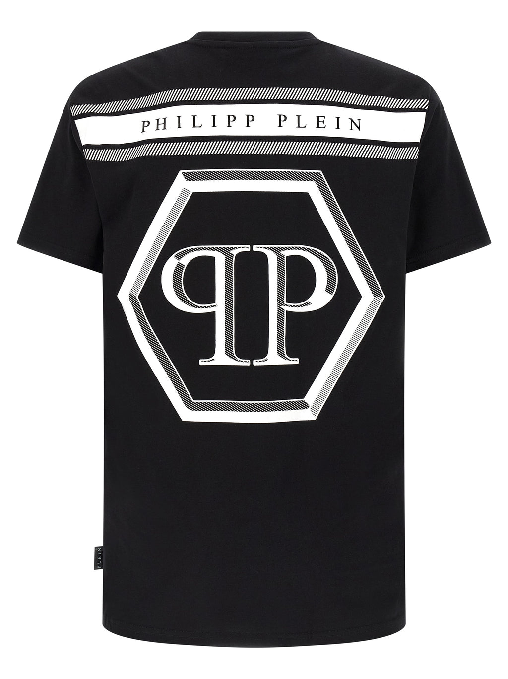 Schwarzes Baumwoll-T-Shirt