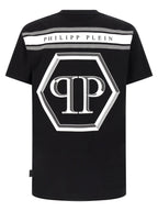 Schwarzes Baumwoll-T-Shirt