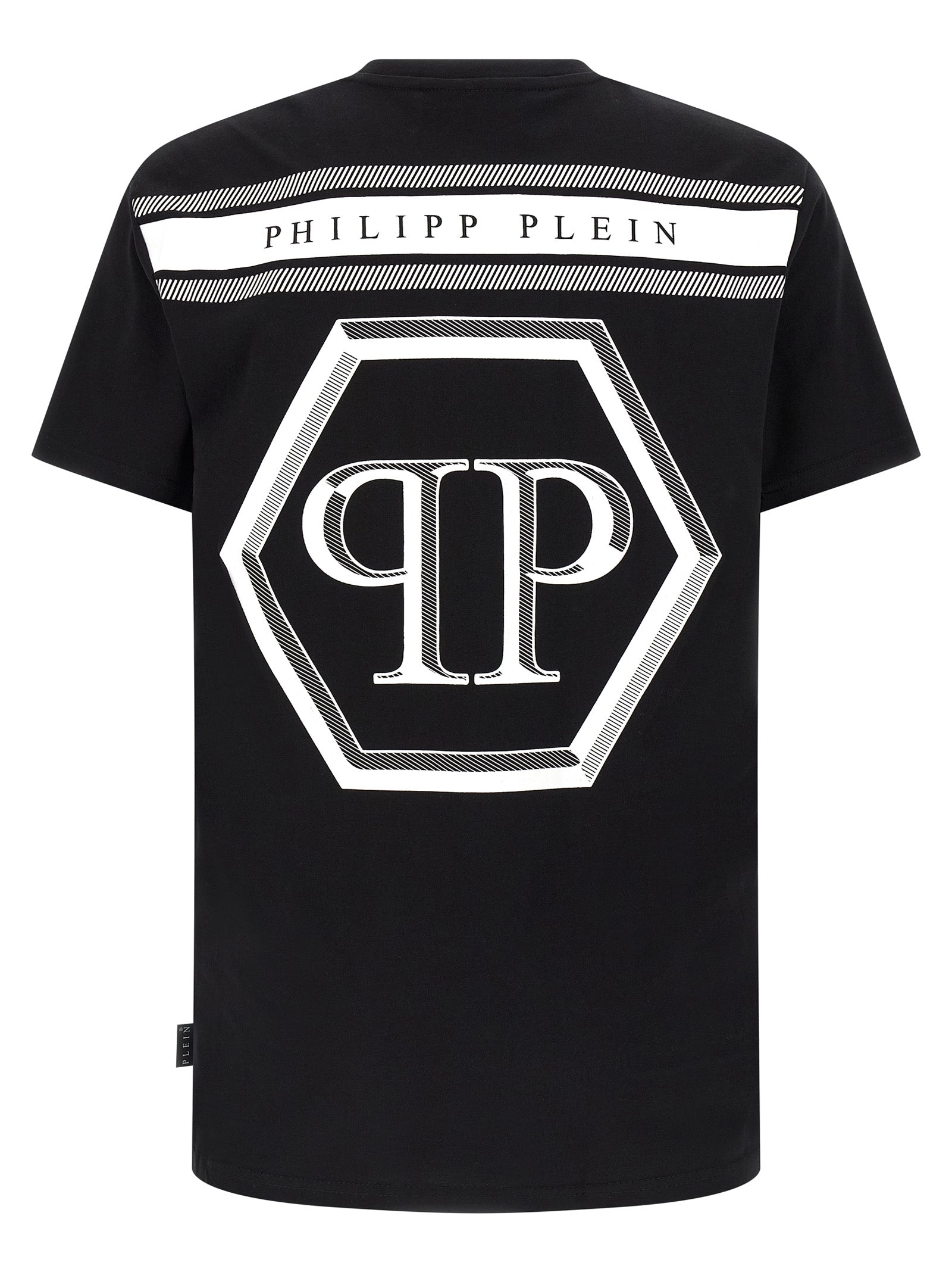 Schwarzes Baumwoll-T-Shirt