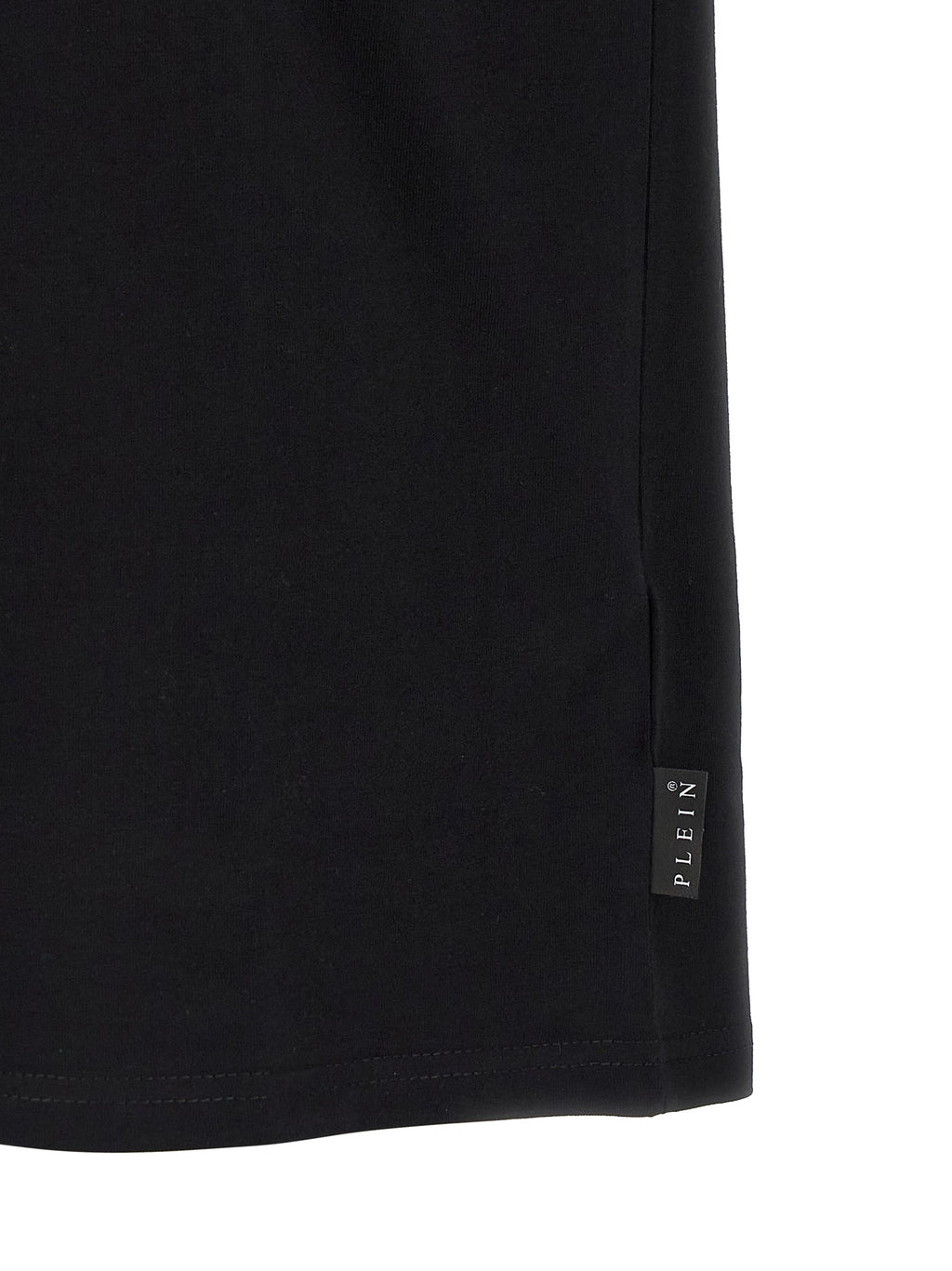 Schwarzes Baumwoll-T-Shirt