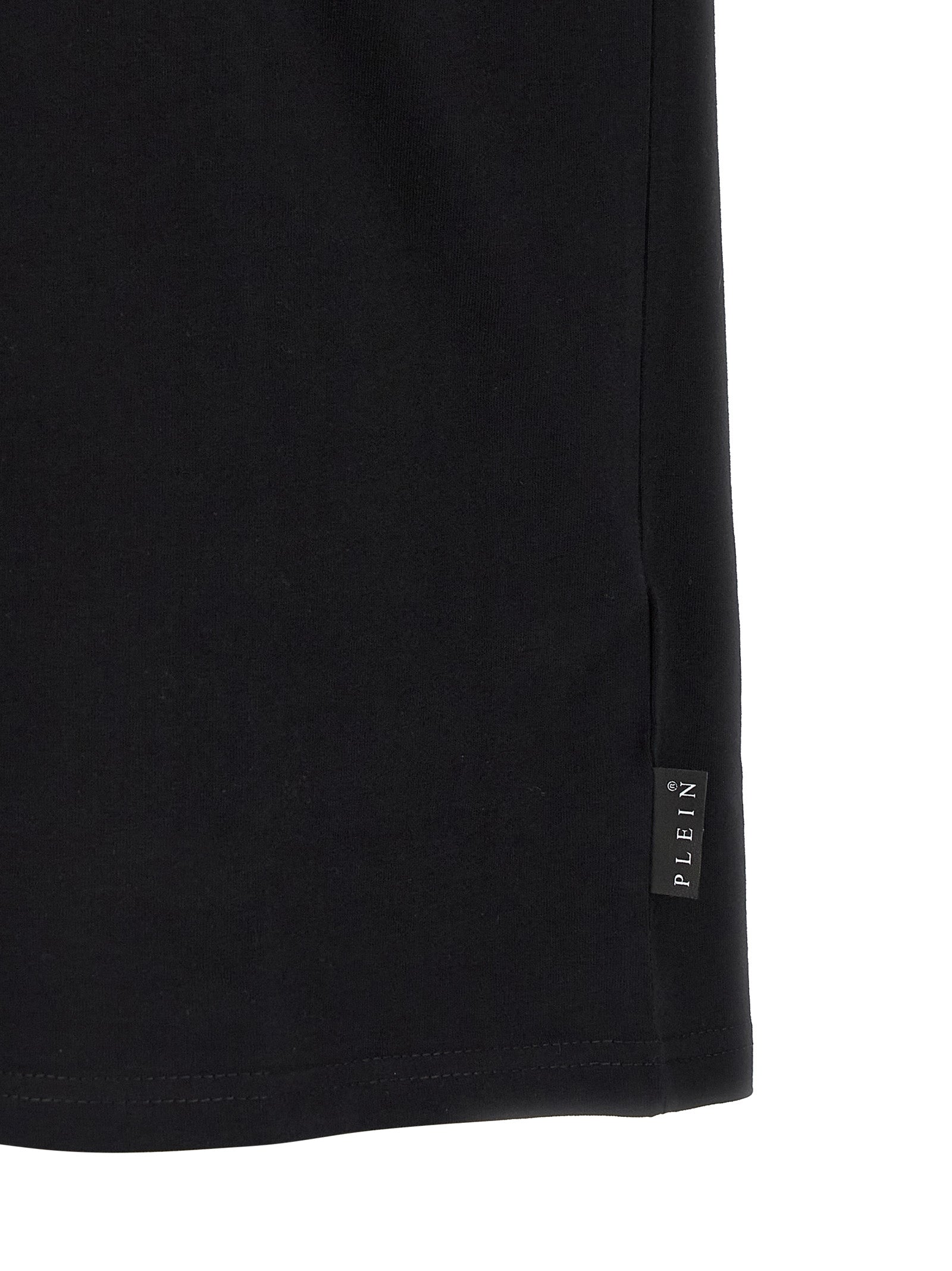Schwarzes Baumwoll-T-Shirt