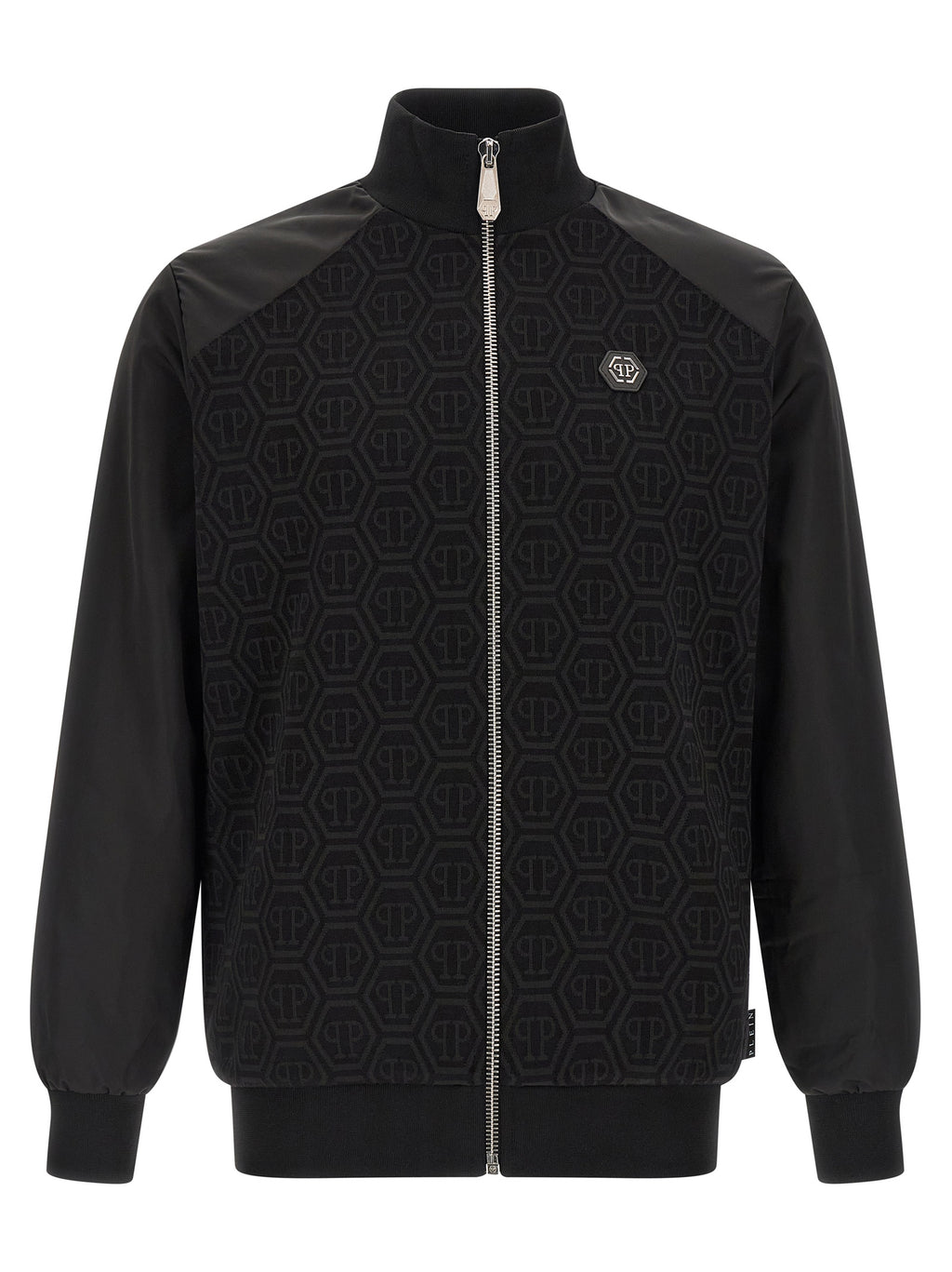Schwarzer Baumwoll-Sweatshirt
